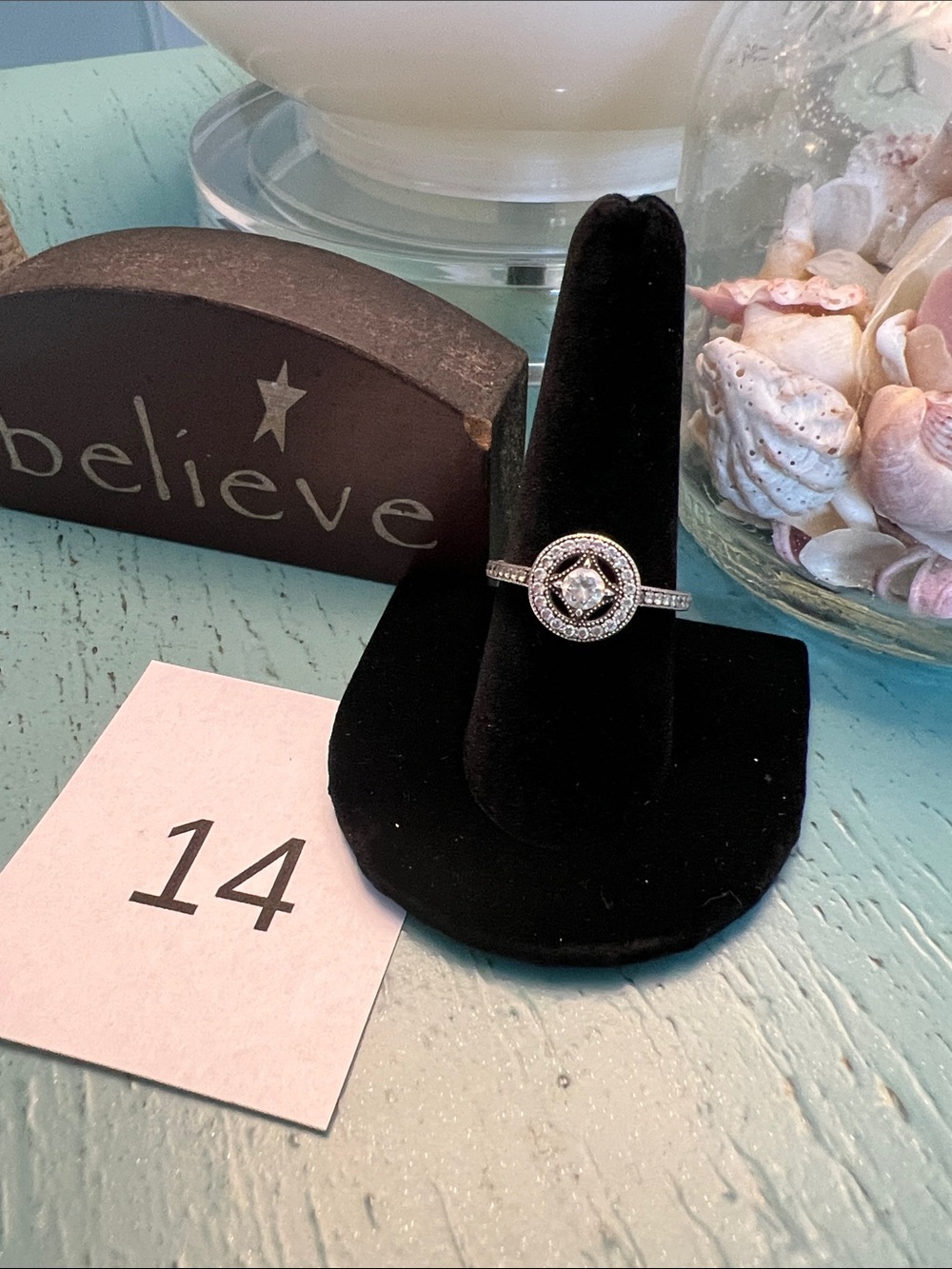 Pandora Vintage Allure Sterling Timeless Circle Size 9